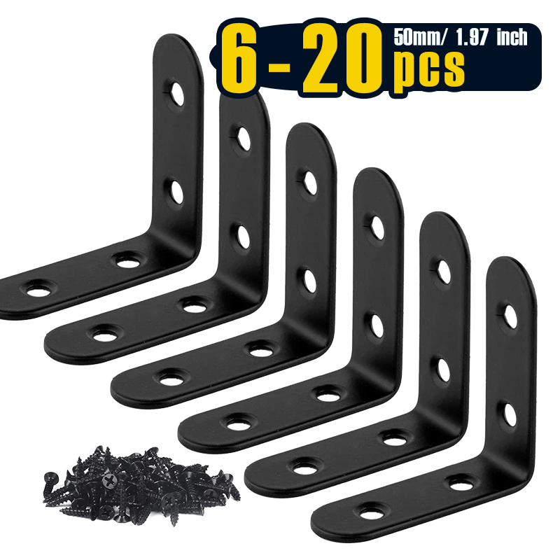 Woodworking X Brace - 6-20Pcs L Bracket Right Angle Corner