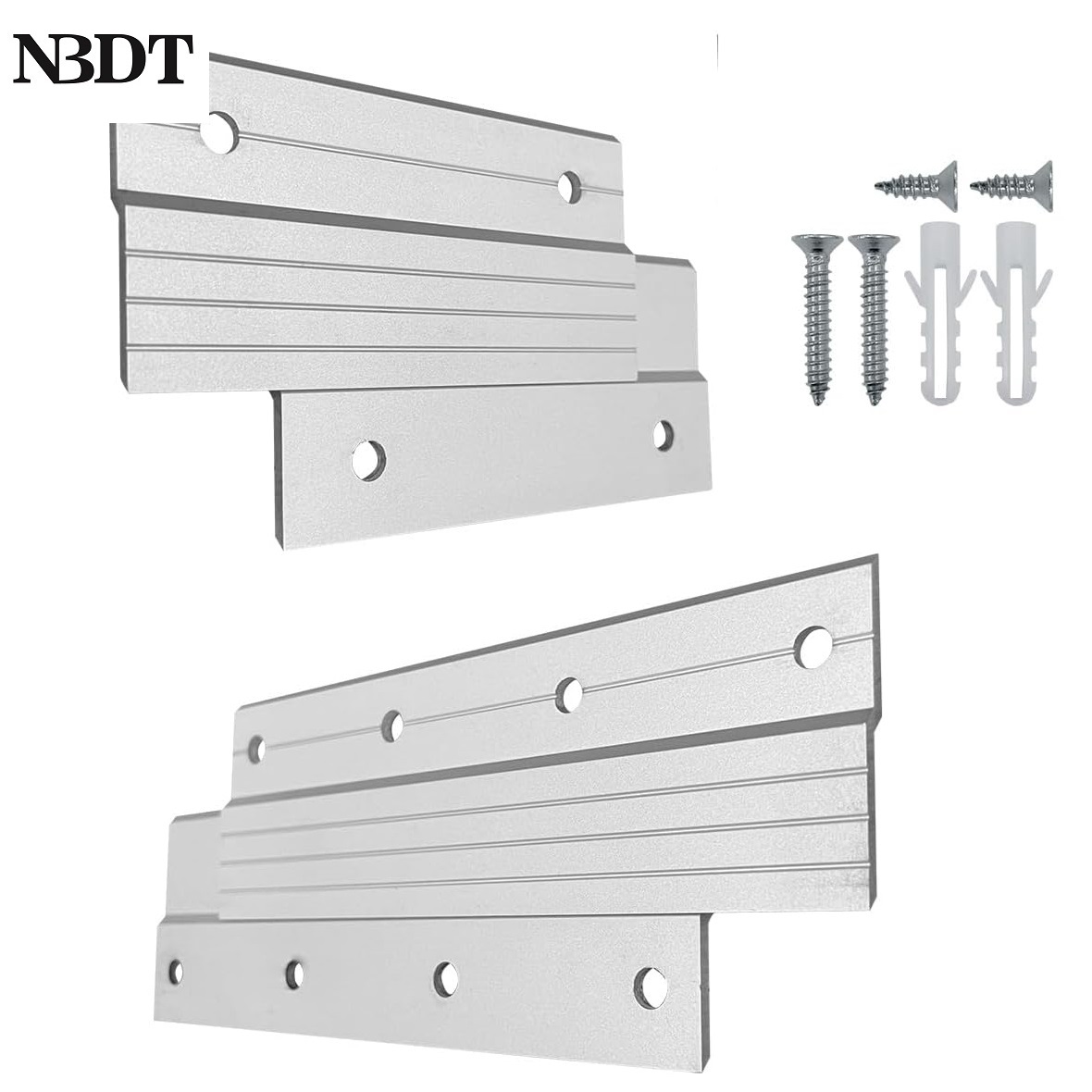 Woodworking French Cleat - 4Pairs Aluminum 4
