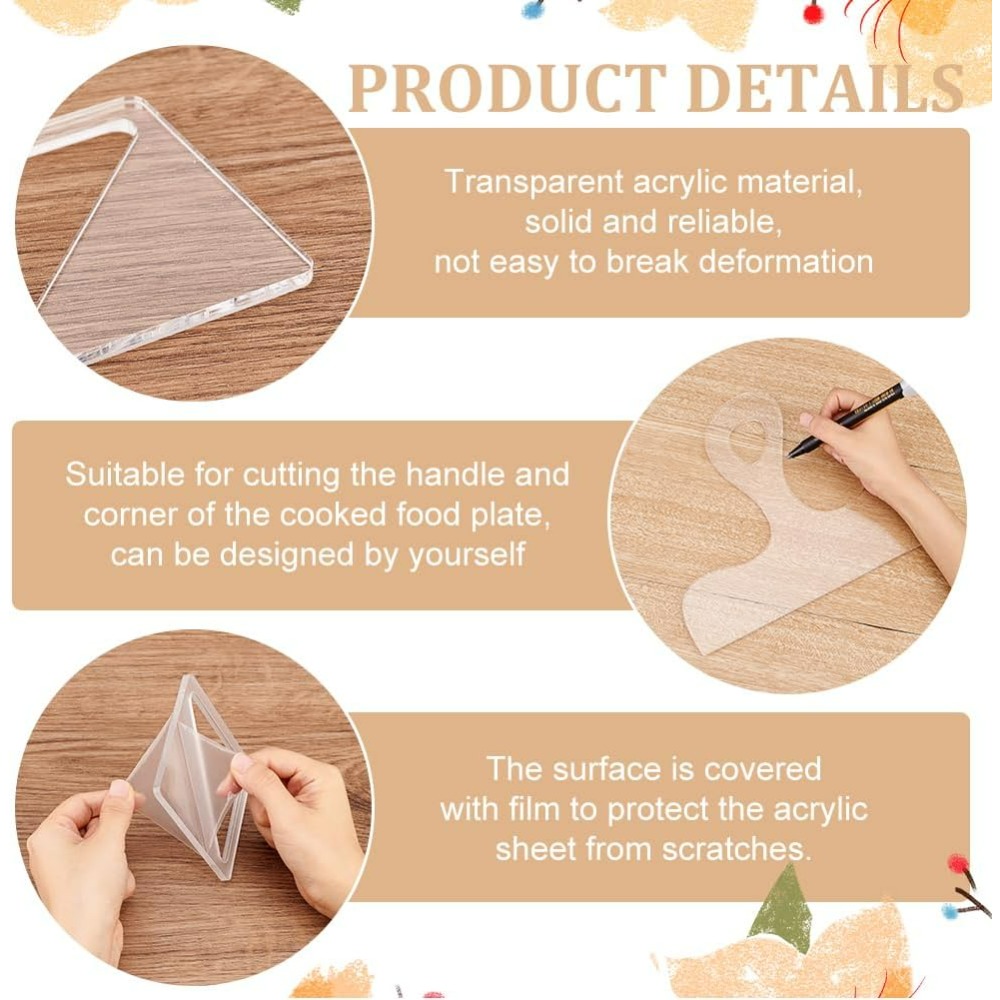 7Pcs Charcuterie Template Acry - Woodworking Product ulasan dan harga