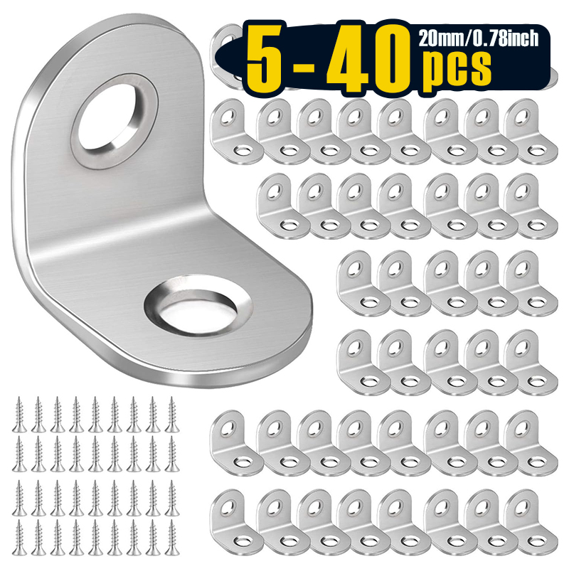 5-40 PCS 20 x 20 mm Stainless  - Woodworking X Brace ulasan dan harga