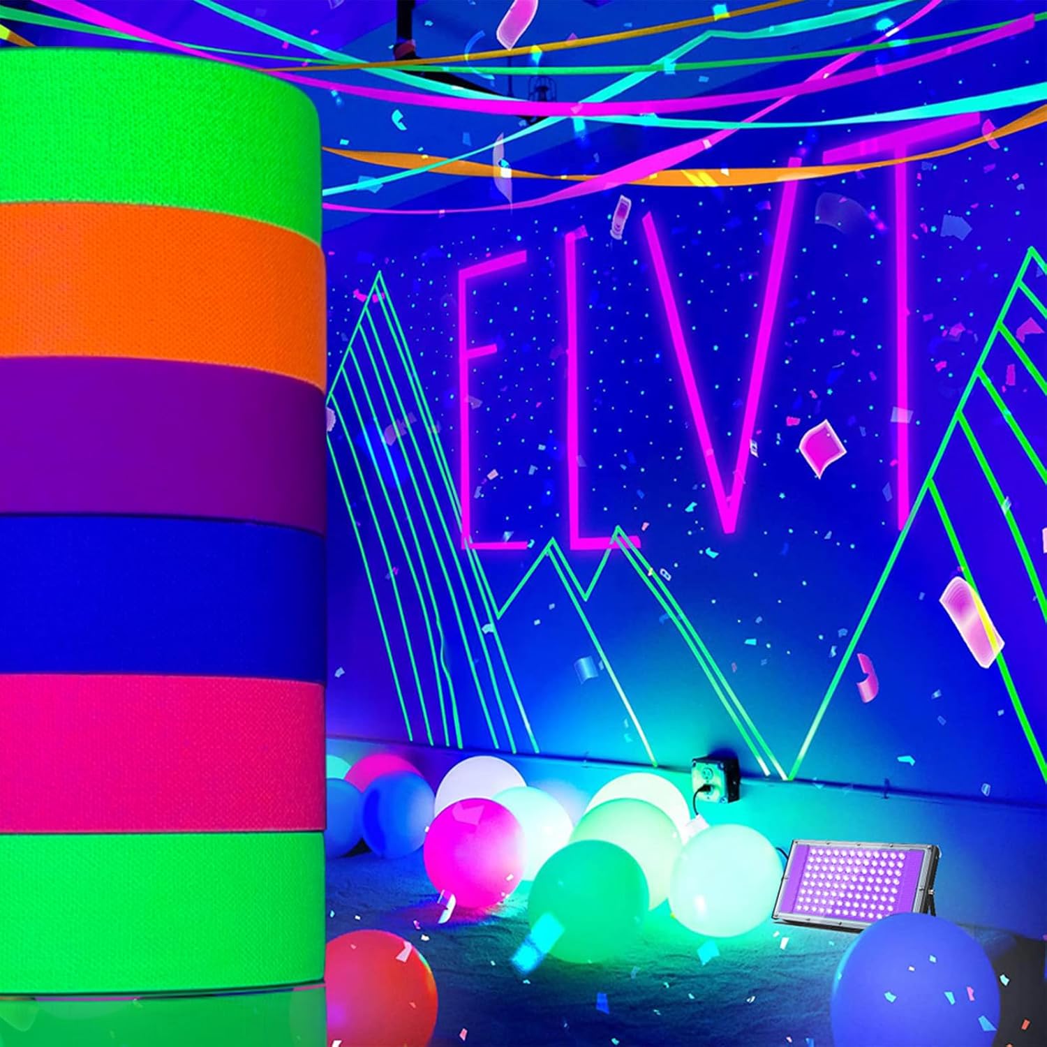 Neon light cloth tape, UV part - Woodworking Uv Light ulasan dan harga