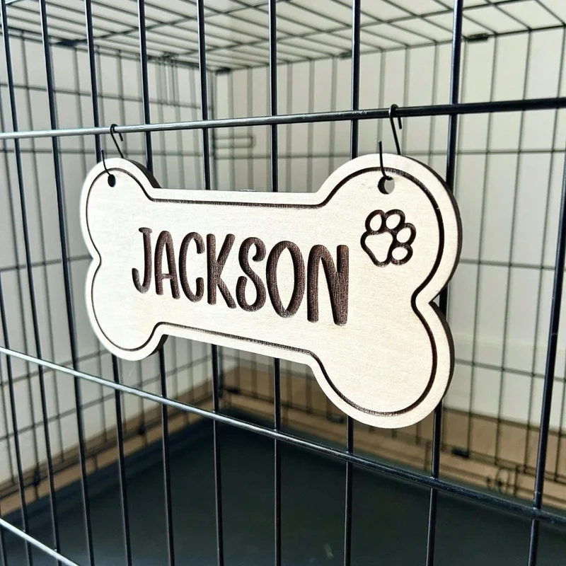 5PCS Custom Wooden Dog Tag - P - Woodworking Laser ulasan dan harga
