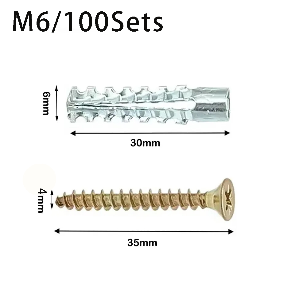 100sets M6 Metal Serrated Expa - Woodworking Youtube Free ulasan dan harga