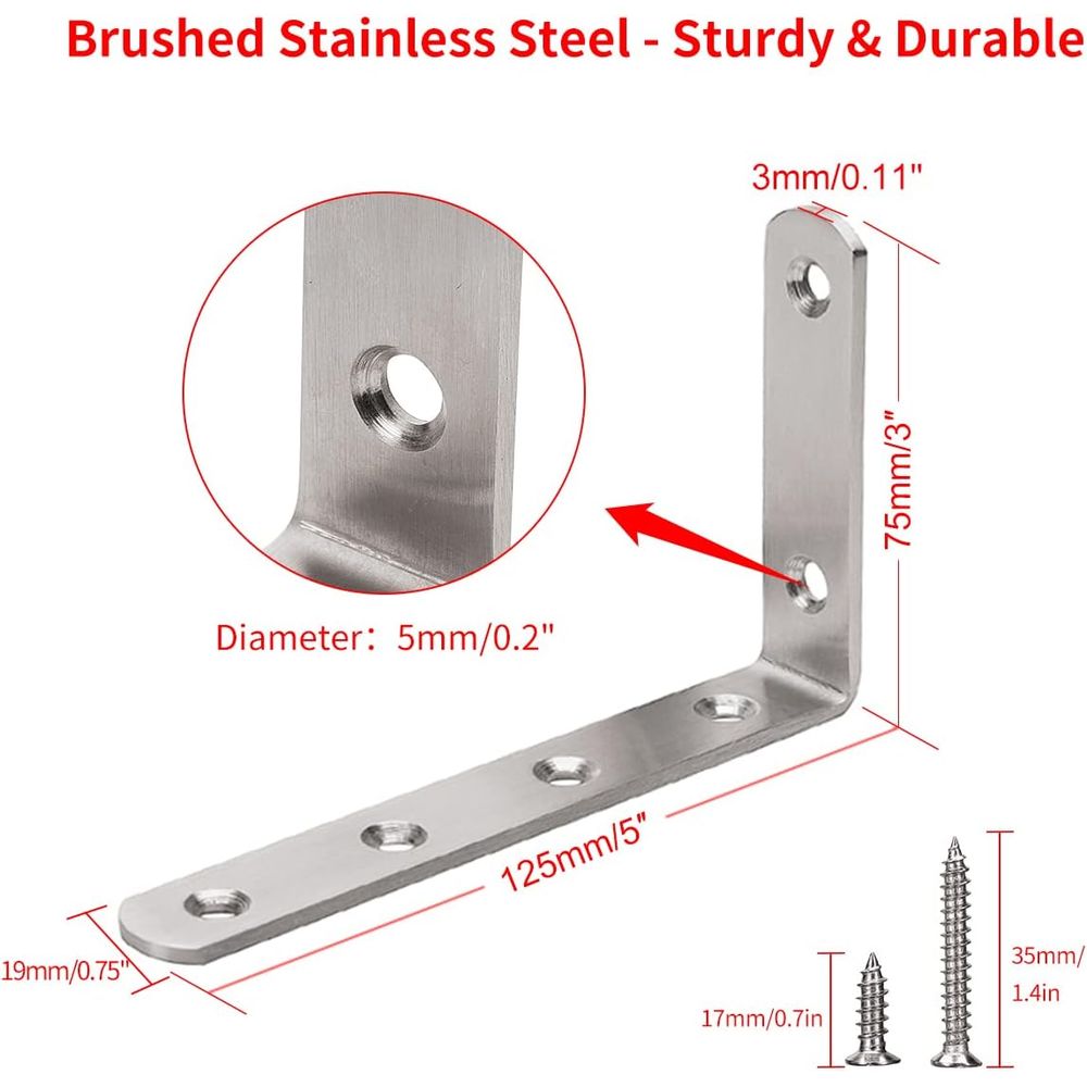5 x 3 Heavy-Duty Stainless Ste - Woodworking X Brace ulasan dan harga