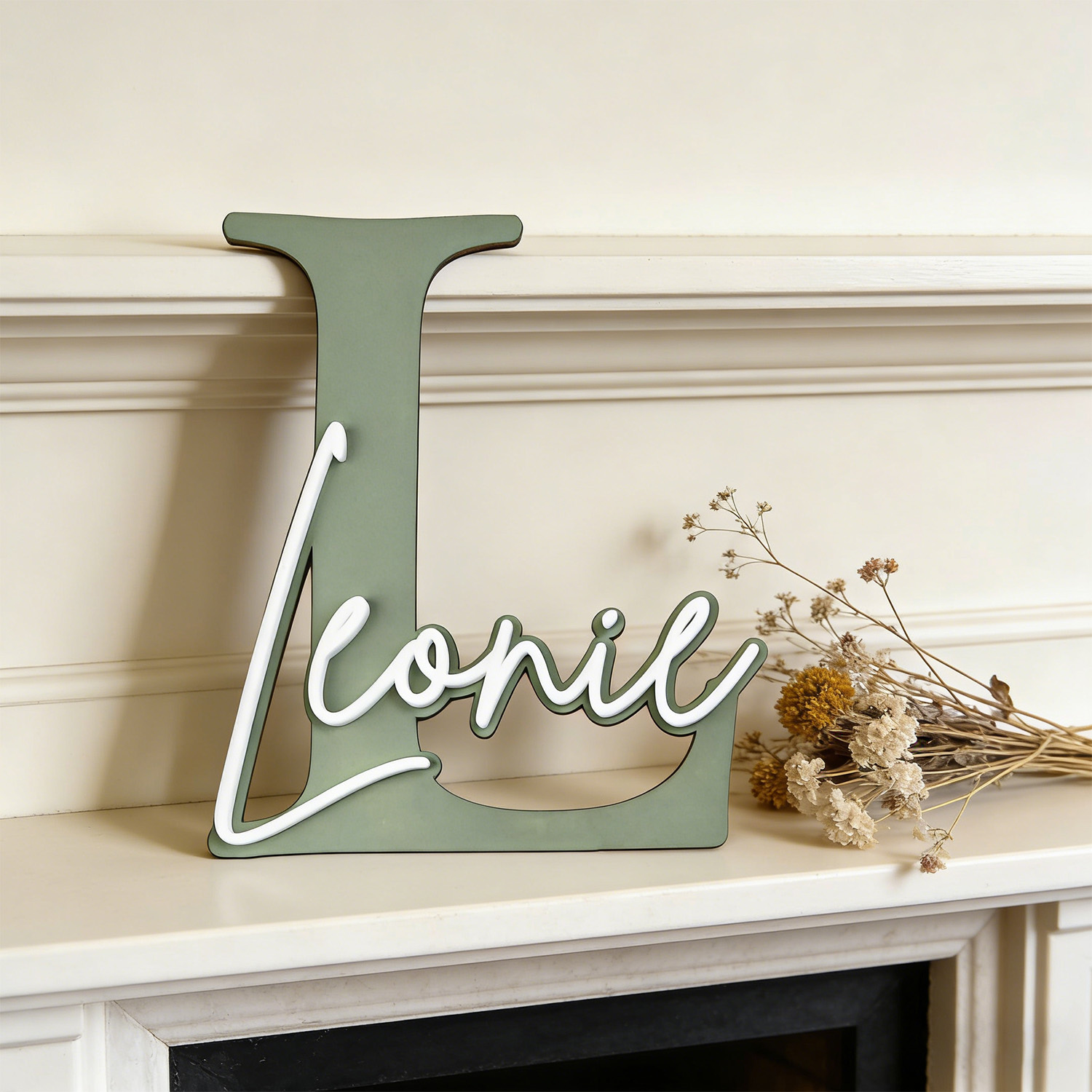 1pc Double-layer Wooden Name D - Woodworking Laser ulasan dan harga