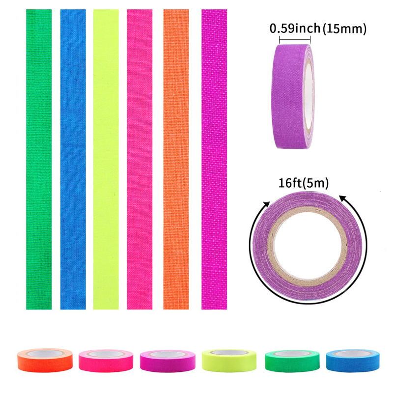 5Meter 6 Colors Neon Gaffer Cl - Woodworking Uv Light ulasan dan harga