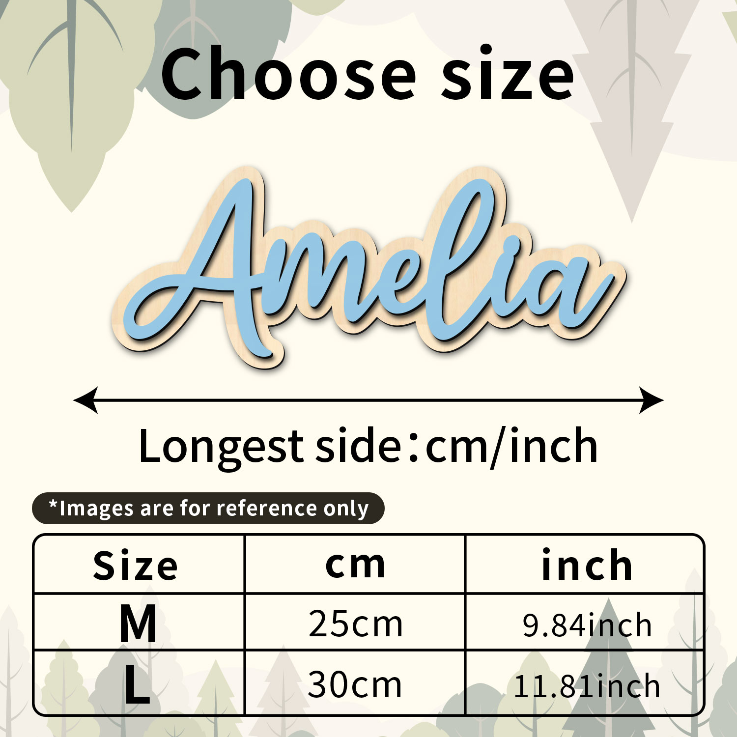 1pc Customized Wooden Name Dec - Woodworking Laser ulasan dan harga
