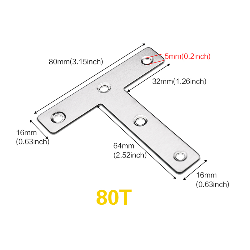 3-20pcs, T Shaped Mending Plat - Woodworking X Brace ulasan dan harga